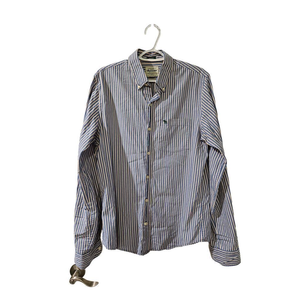 Abercrombie &‎ Fitch vintage button down mens made in Hong Kong blue size Large
